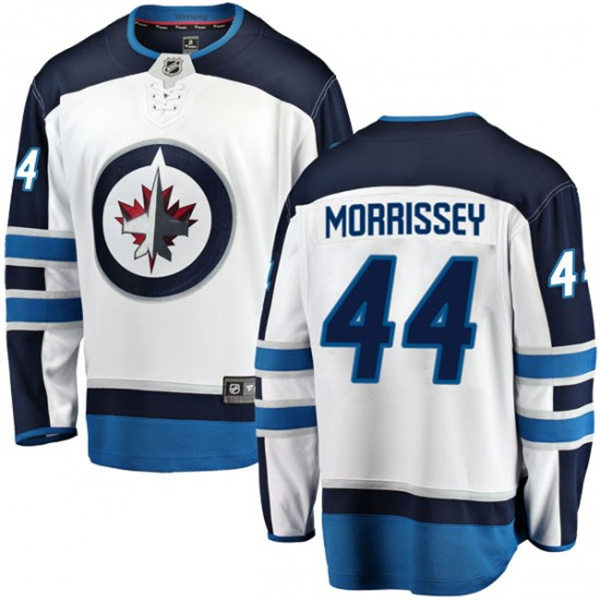Men's Winnipeg Jets #44 Josh Morrissey adidas White Away Jersey Men's Winnipeg Jets #44 Josh Morrissey adidas White Away Jersey